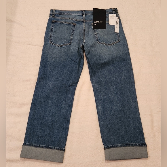 ASKK NY Cool Cat straight leg mid rise jeans NWT size 34 non-stretch Flashback - Picture 7 of 14